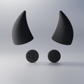 Corna da diavolo nere - Small
