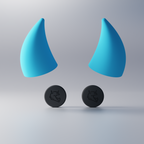 Blue devil horns - Small